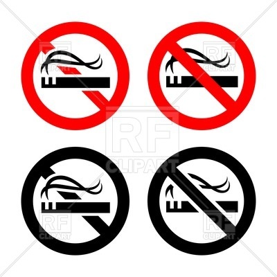400x400 No Smoking Area Symbols Royalty Free Vector Clip Art Image