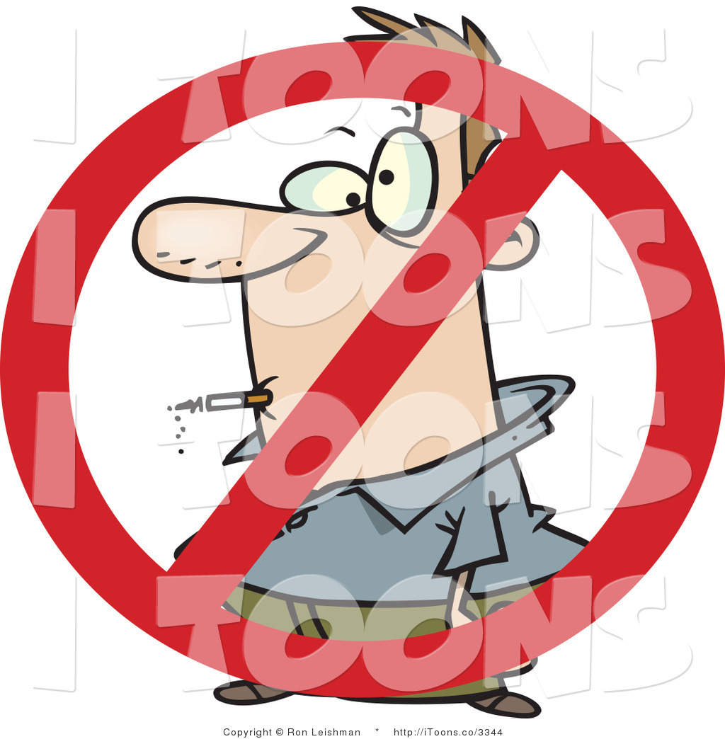 1024x1044 Vector Clip Art Of A No Smoking Red Rejection Symbol Over A Man