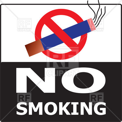 400x400 No Smoking Cigarette Area