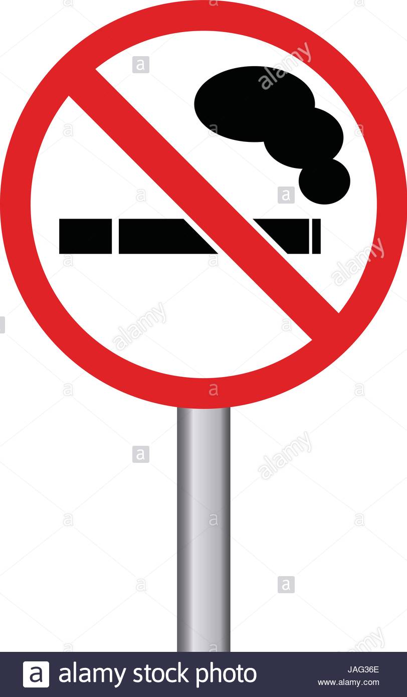 812x1390 No Smoking Sign Round Transportation Sign With Metal Pole