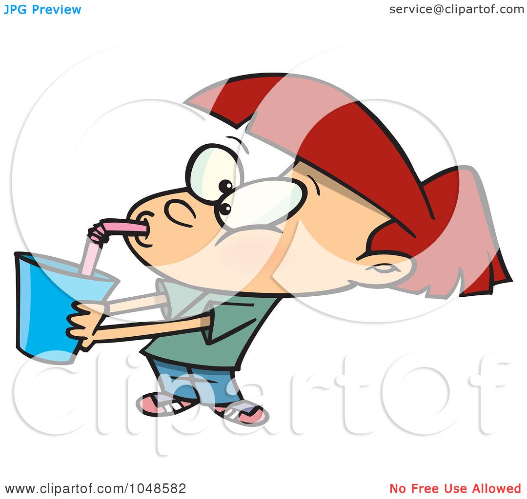 1080x1024 Royalty Free (Rf) Clip Art Illustration Of A Cartoon Girl Gulping