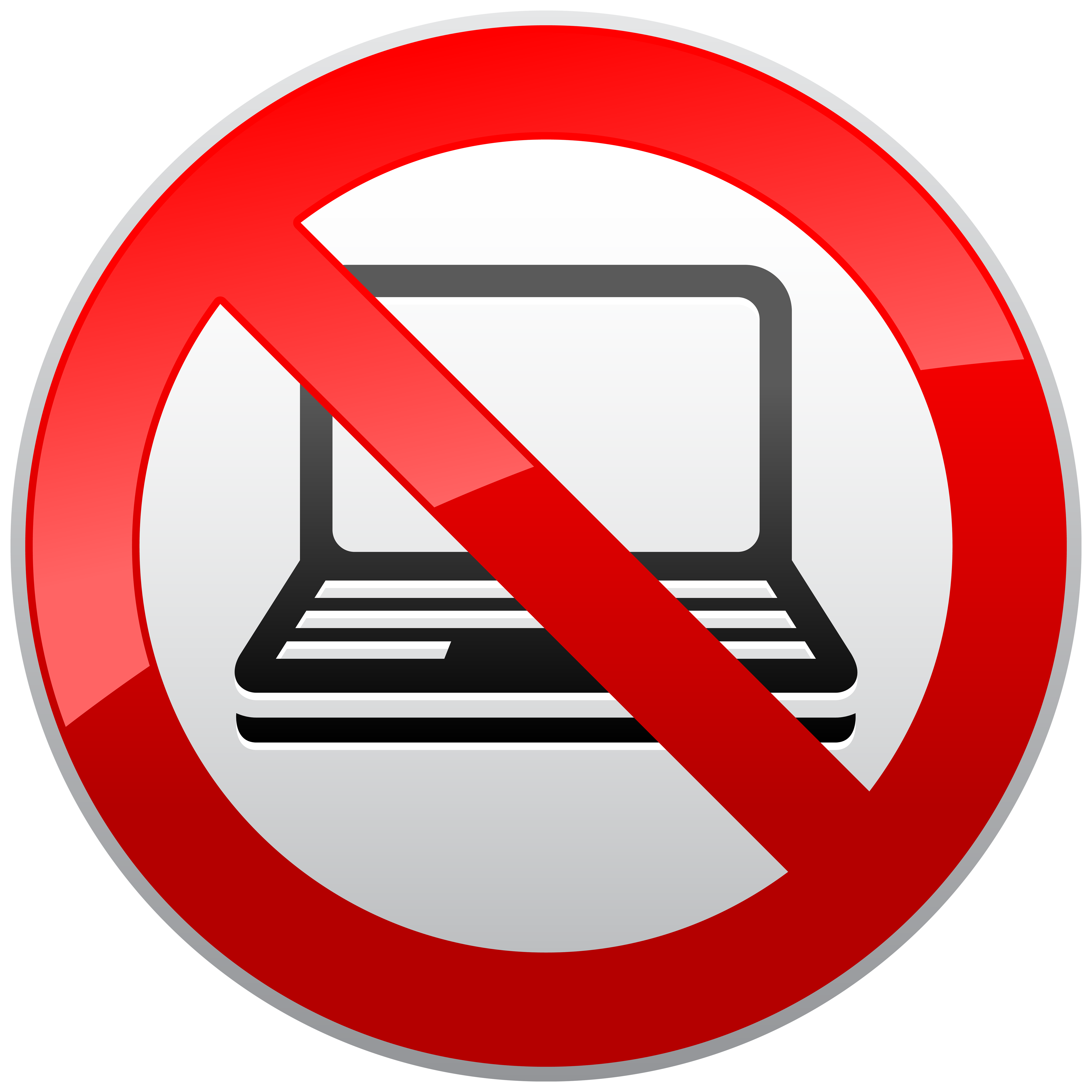 5000x5000 No Laptop Prohibition Sign Png Clipart