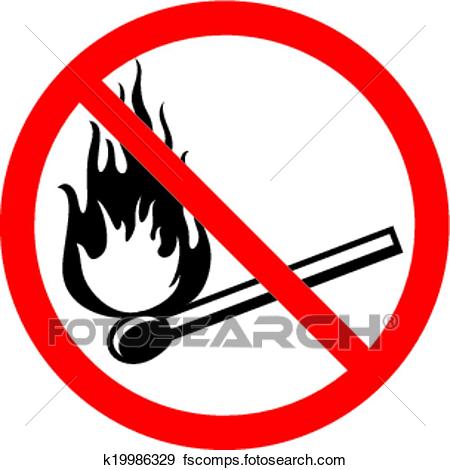 450x470 Clip Art Of No Fire Sign K19986329
