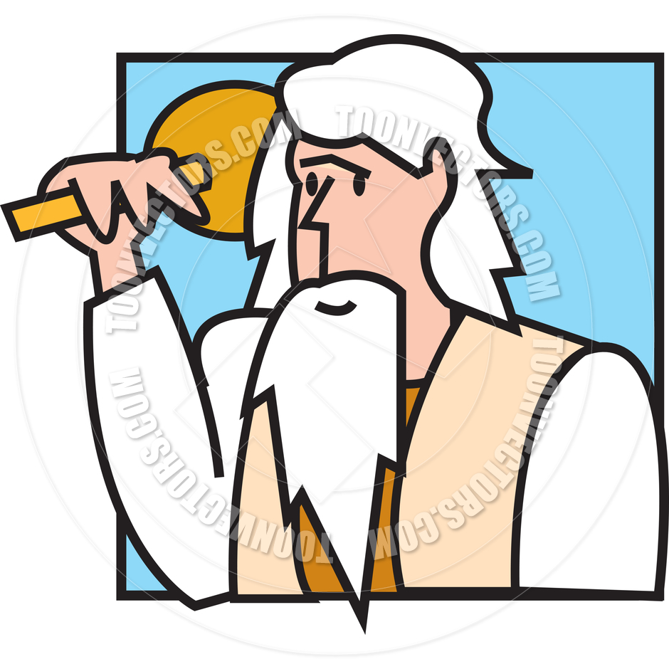 940x940 Cartoon Noah Vector Illustration By Clip Art Guy Toon Vectors