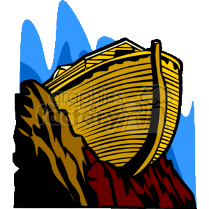 300x300 Royalty Free Noah's Ark Clipart. 164218 Vector Clip Art Image