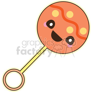 300x300 Royalty Free Baby Noise Rattle Shaker Cartoon Character
