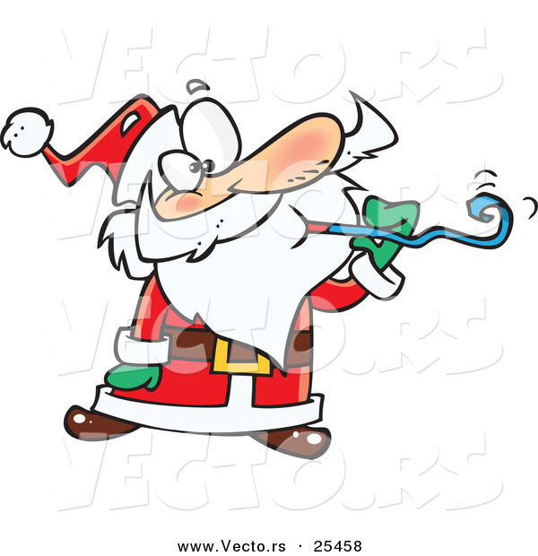 600x620 Cartoon Vector Of A Santa