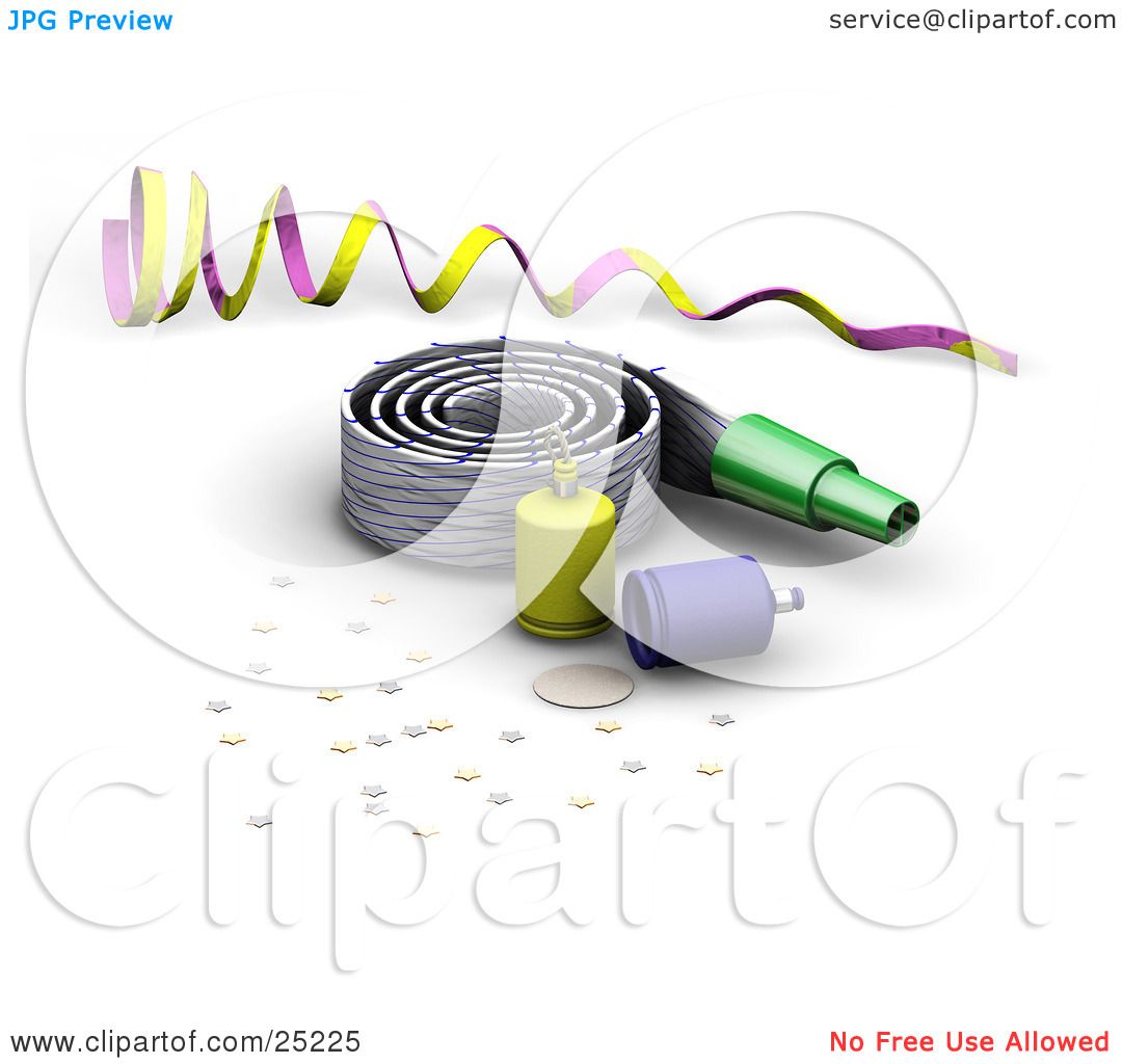 1080x1024 Clipart Illustration Of A Purple And Yellow Ribbon, Noise Maker