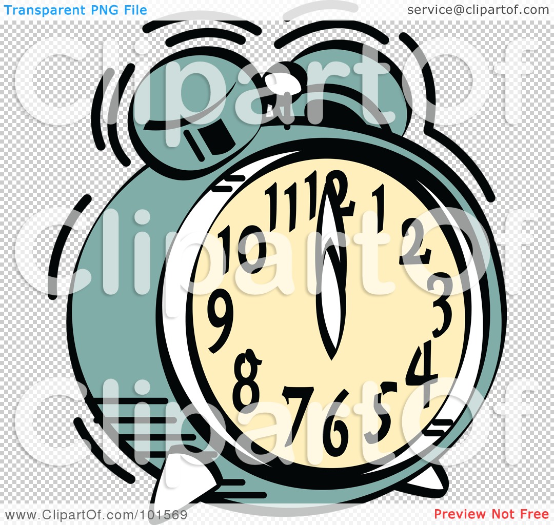 1080x1024 Royalty Free (Rf) Clipart Illustration Of A Green Alarm Clock