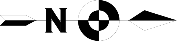 600x141 Compass Clipart North Arrow