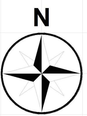 300x400 North Arrow Clip Art