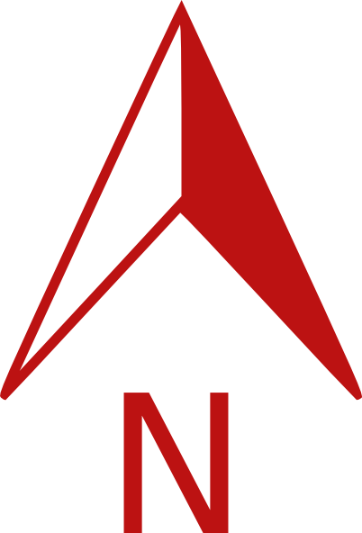 402x592 Red North Arrow Clip Art