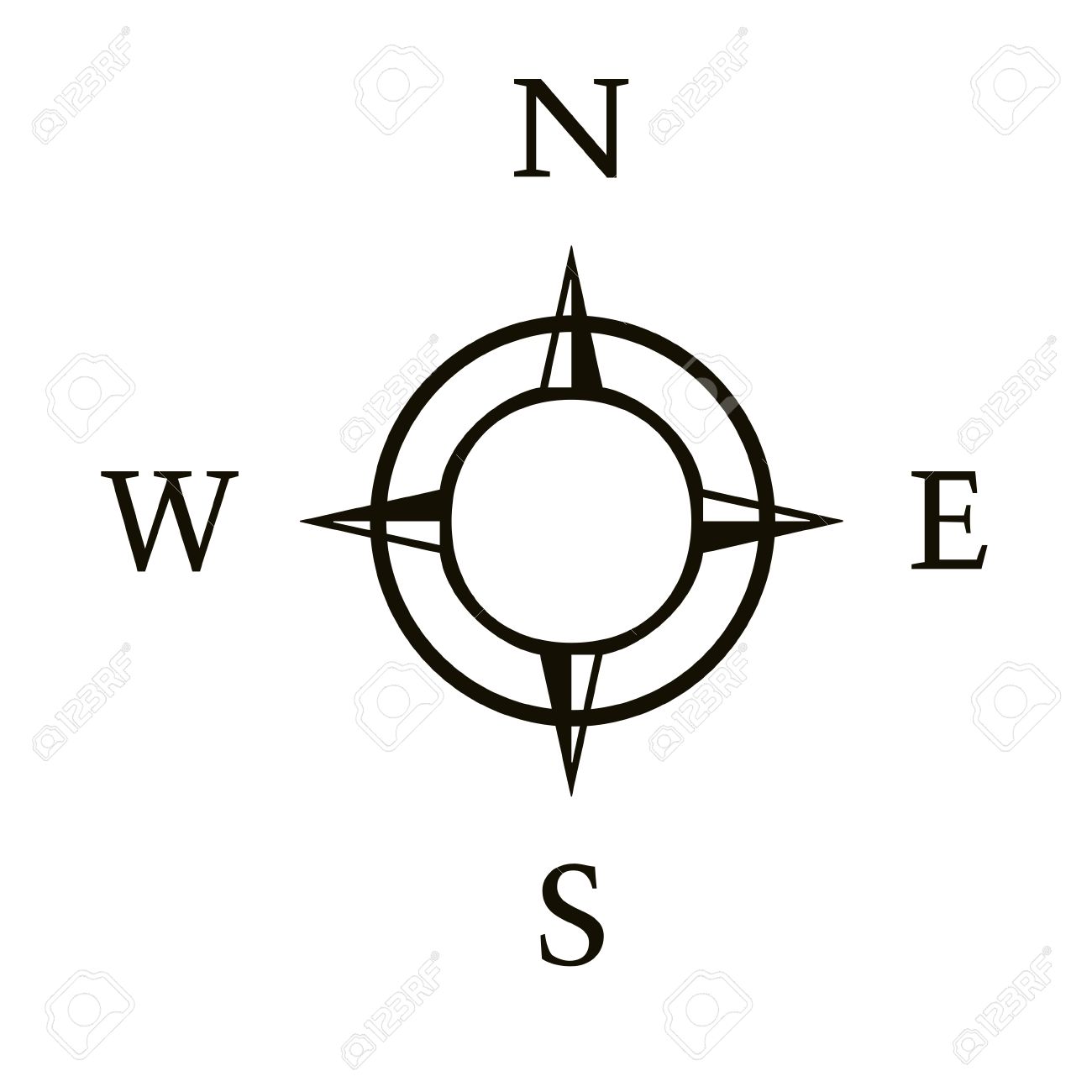 1300x1300 Compass Clipart North South East West