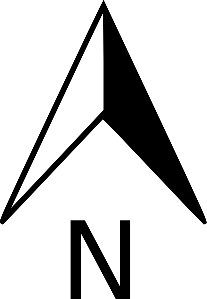 414x599 North Clip Art