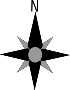 234x299 North Compass Direction Clip Art