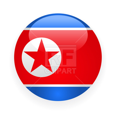400x400 North Korea Button Flag Icon Royalty Free Vector Clip Art Image