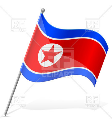 362x400 Wavy Flag Of North Korea Royalty Free Vector Clip Art Image