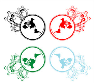 300x266 Penguins And Other Animals In North Pole Illustration Royalty Free