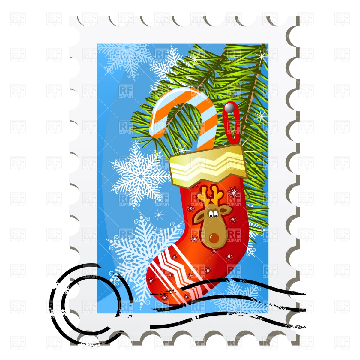 1200x1200 Santa Clipart Stamp