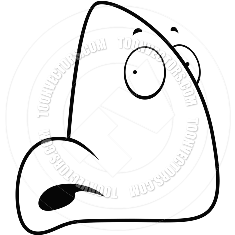 940x940 Cartoon Nose (Black And White Line Art) By Cory Thoman Toon