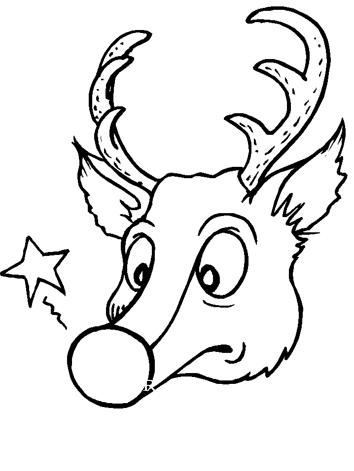 718x957 Black And White Rudolph Clip Art Merry Christmas Amp Happy New