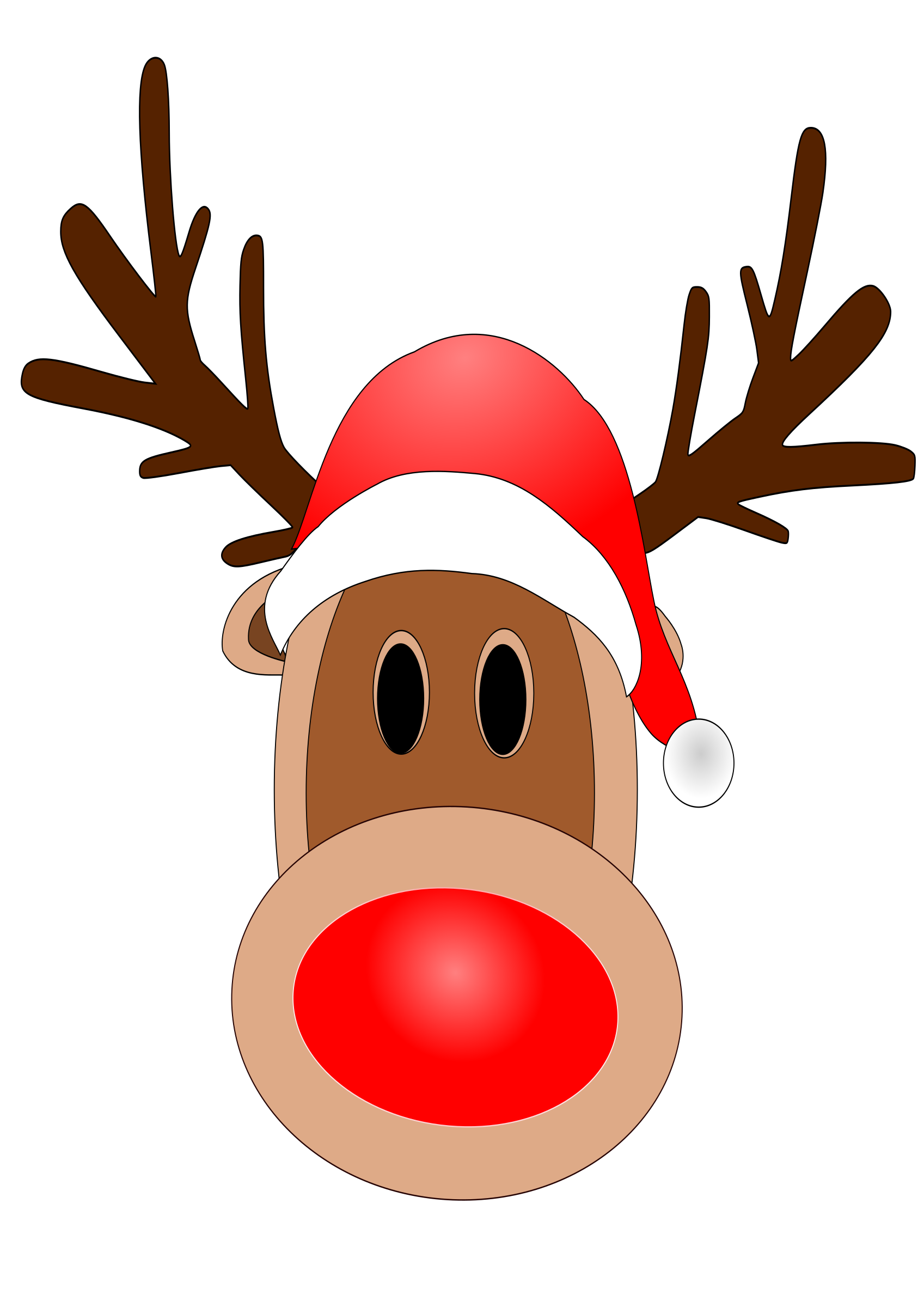 1697x2400 Antler Clipart Red Nose