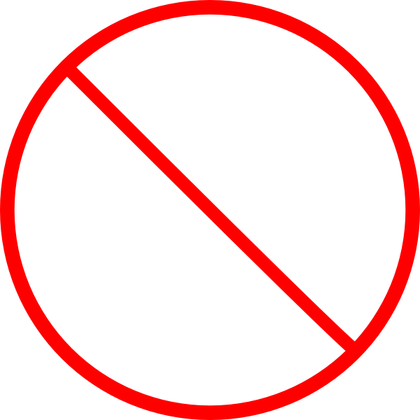 600x600 Not Symbol Clipart
