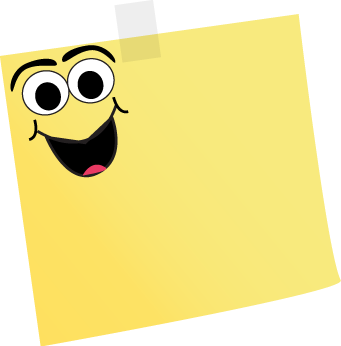 341x346 Cartoon Sticky Note Clip Art