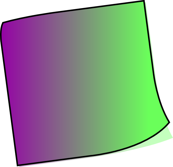 600x580 Sticky Note Paper Clip Art