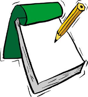 300x330 Notepad Clip Art