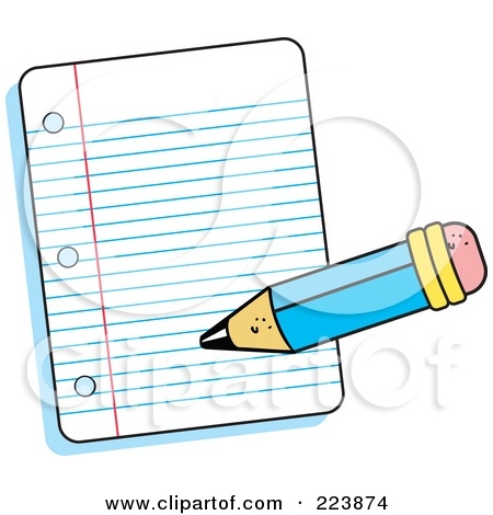 450x470 Pencil Writing In Notebook Clipart Letters Example