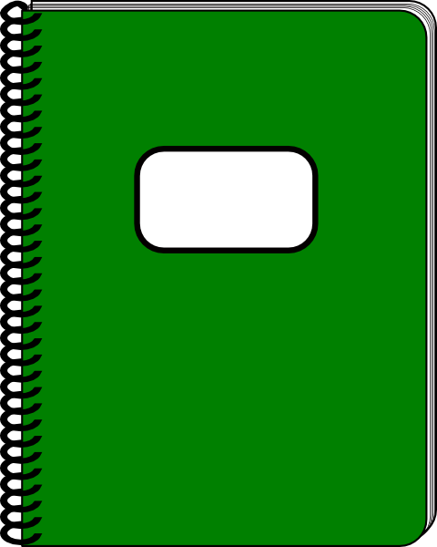 480x600 Spiral Notebook Clip Art