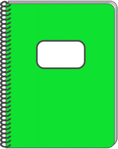 238x300 Spiral Notebook Green Clip Art Download