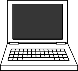 299x273 White Laptop Clipart