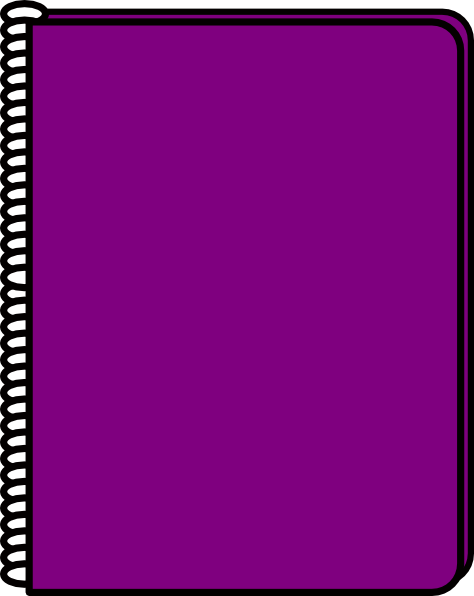 474x596 Purple Notebook Clip Art