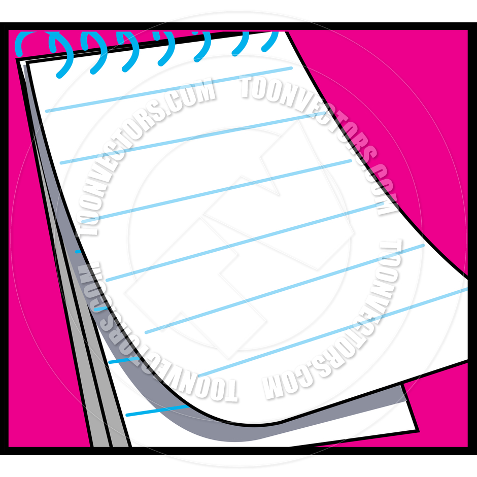 940x940 Cartoon Memo Notepad Vector Illustration By Clip Art Guy Toon