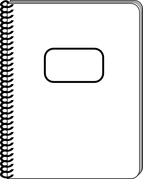 480x600 White Notepad Clip Art