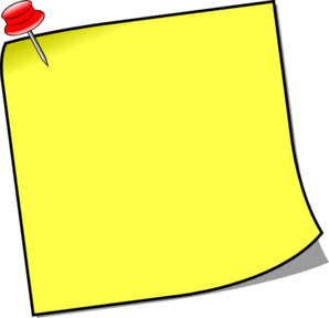 298x288 Stick Note With Pin Clip Art