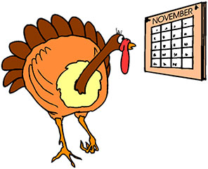 296x241 November Calendar Clipart Turkey