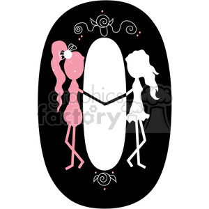 300x300 Royalty Free Number 0 Girly 388616 Vector Clip Art Image