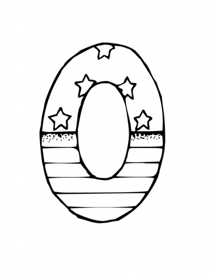 Number 0 Coloring Page