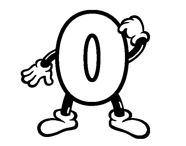 600x470 Number 0 Coloring Page