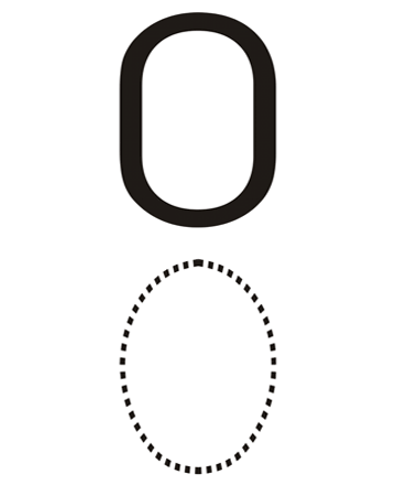 360x440 Number 0 Coloring Page