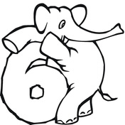 176x176 Numbers 0 9 With Elephants Coloring Pages Free Coloring Pages