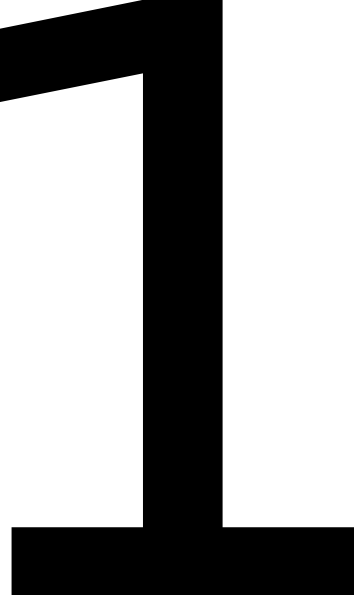 354x595 Number 1 Clip Art