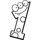 140x140 Cartoon Number One Bug (Black And White Line Art) By Cory Thoman