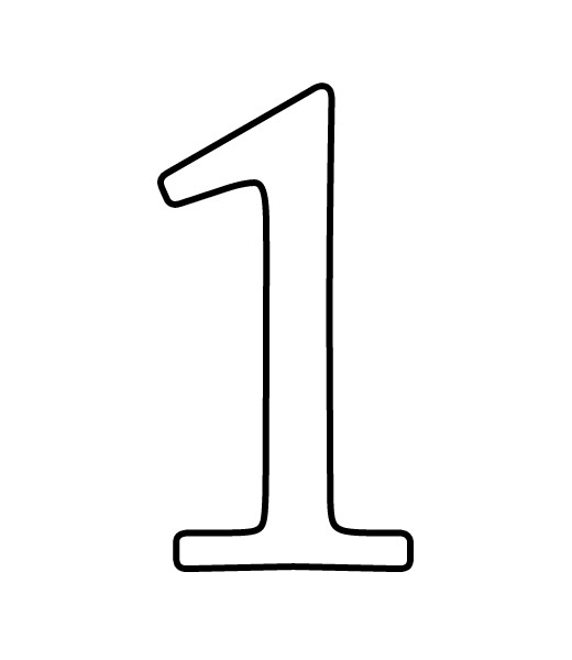 Number 1 Clipart Black And White | Free download on ClipArtMag