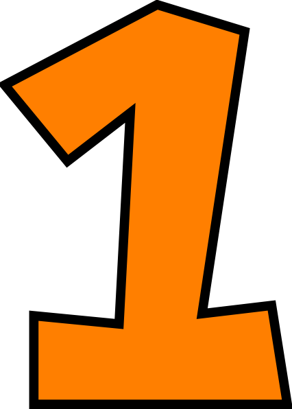 426x596 Blue Clipart Number One