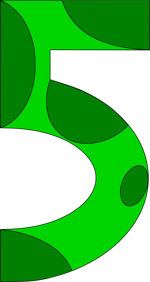 600x1130 Five Clipart Number 5