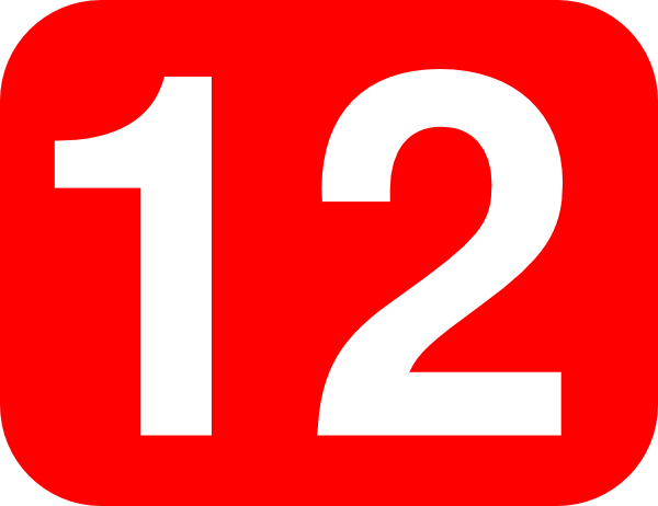 600x462 Number 12 Red Background Clip Art